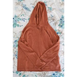 Burnt Orange Cropped Hoodie